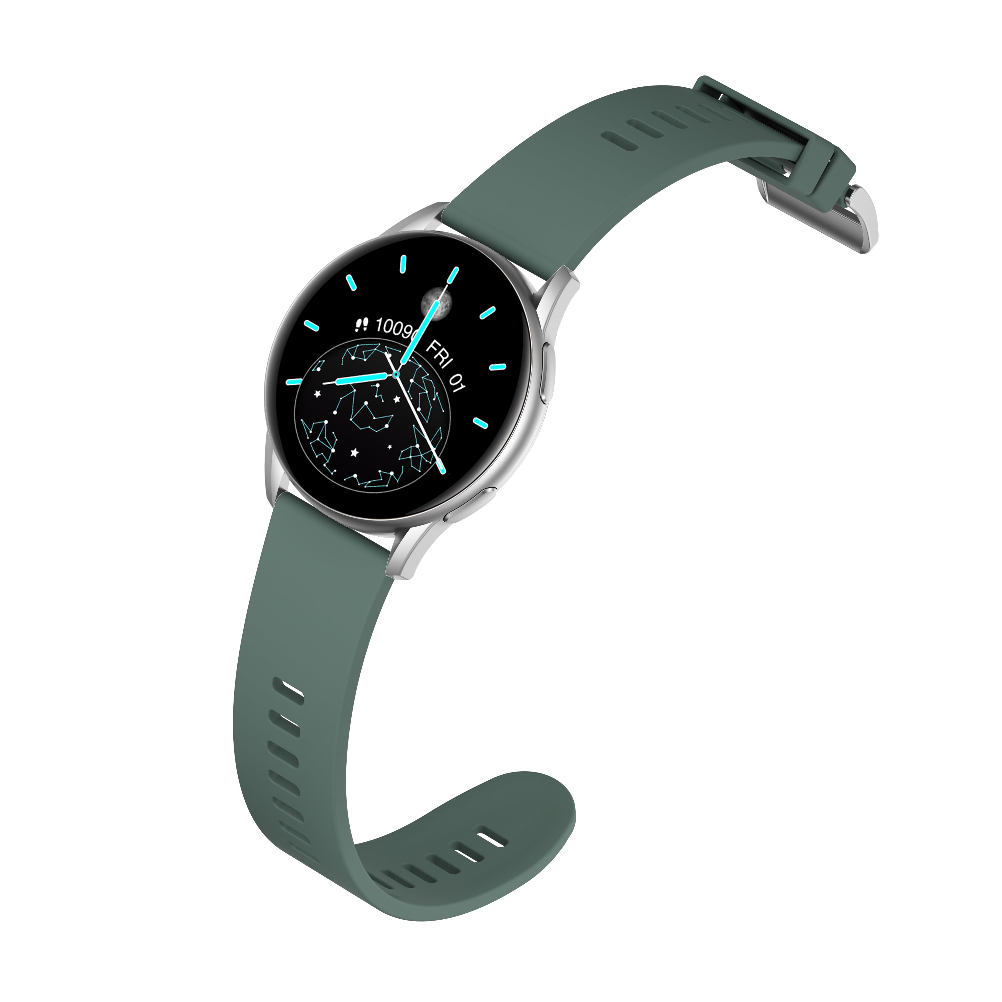 STRAND SMART WATCH (S740) - GREEN SILICON STRAP